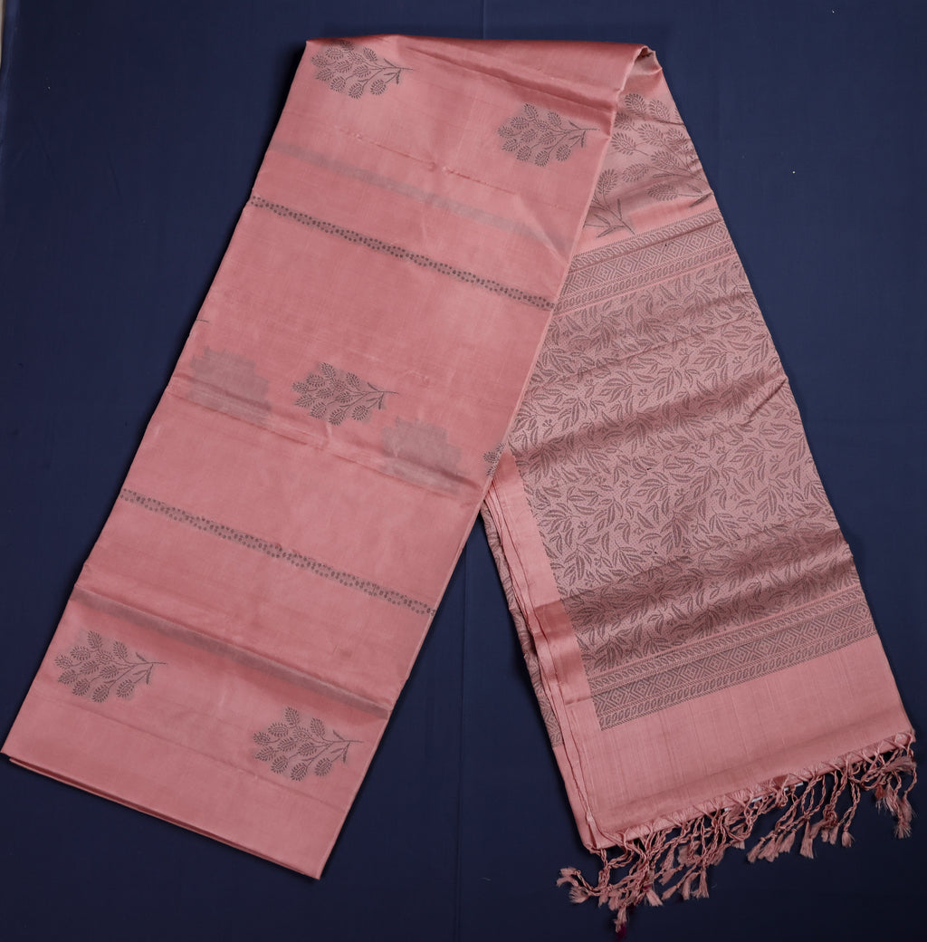 Pure Kancheepuram Handloom Soft Silk Saree – Borderless